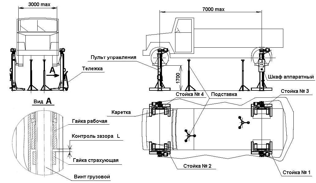 ПП-10 Подъемник передвижной, 4-х ст г/п 10 т